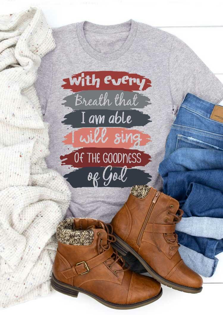 T-shirts Tees I Will Sing Of The Goodness Of God T-Shirt Tee in Light Grey. Size: ,M
T-shirts Tees I Will Sing Of The Goodness Of God T-Shirt Tee in Light Grey. Size: ,M