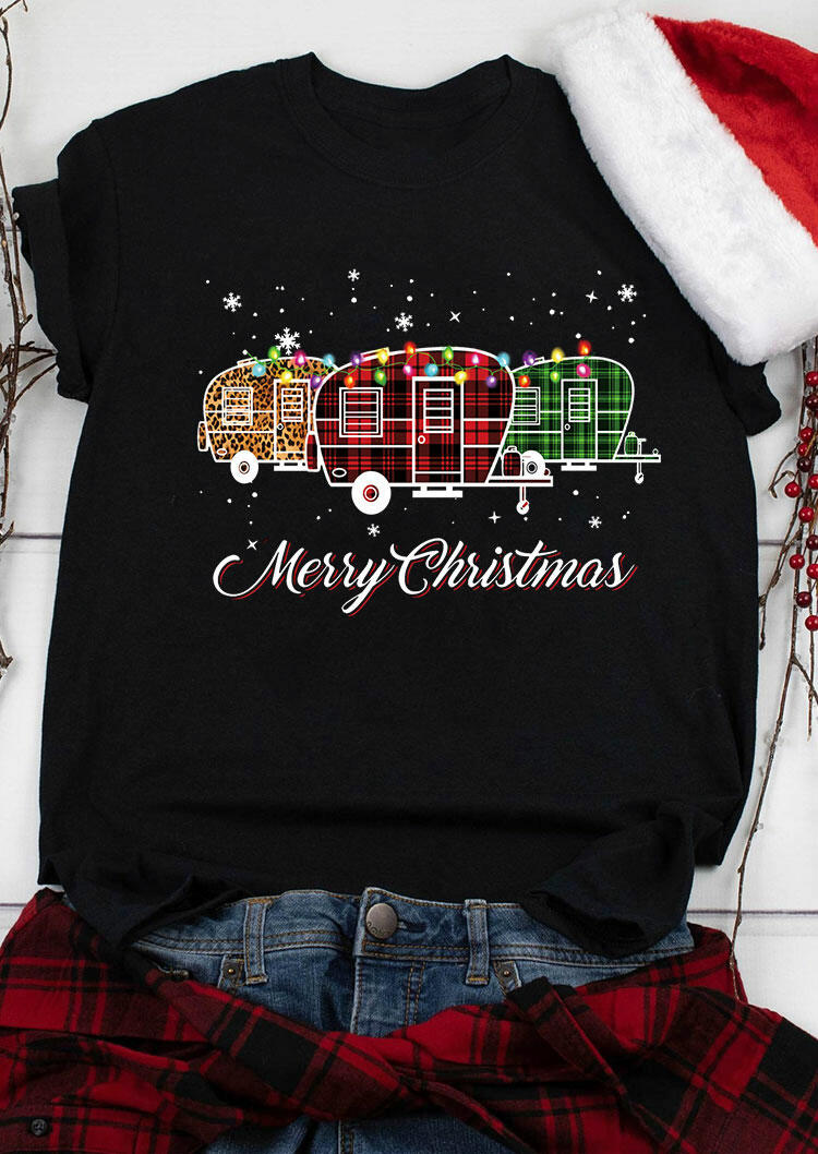 T-shirts Tees Merry Christmas Camper Leopard Plaid T-Shirt Tee in Black. Size: ,M
T-shirts Tees Merry Christmas Camper Leopard Plaid T-Shirt Tee in Black. Size: ,M