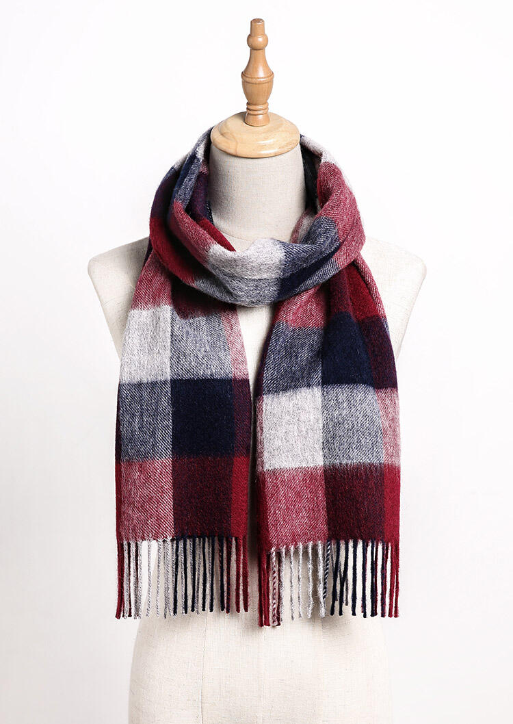 Feelily Christmas Family Gift Plaid Tartan Tassel Lambswool Scarf, Red, B101350
Feelily Christmas Family Gift Plaid Tartan Tassel Lambswool Scarf, Red, B101350