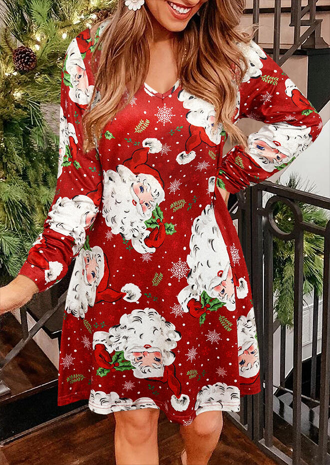 Mini Dresses Christmas Santa Claus Snowflake Long Sleeve Mini Dress in Red. Size
Mini Dresses Christmas Santa Claus Snowflake Long Sleeve Mini Dress in Red. Size
