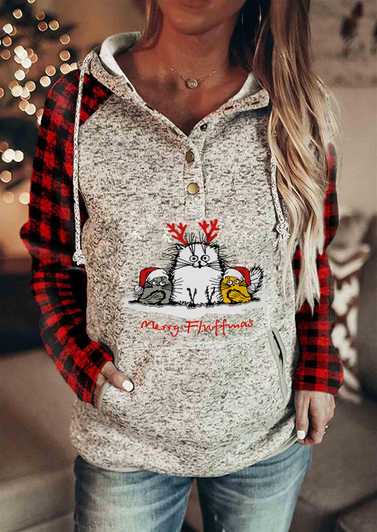 Hoodies Christmas Buffalo Plaid Merry Fluffmas Kangaroo Pocket Drawstring Hoodie in Plaid. Size: ,M,XL
Hoodies Christmas Buffalo Plaid Merry Fluffmas Kangaroo Pocket Drawstring Hoodie in Plaid. Size: ,M,XL