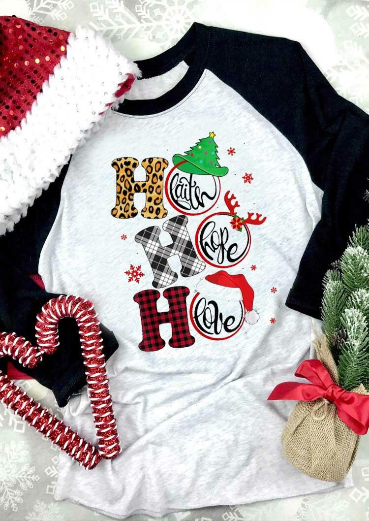 T-shirts Tees Christmas Leopard Plaid Ho Ho Ho Faith Hope Love T-Shirt Tee in Black. Size: ,M
T-shirts Tees Christmas Leopard Plaid Ho Ho Ho Faith Hope Love T-Shirt Tee in Black. Size: ,M
