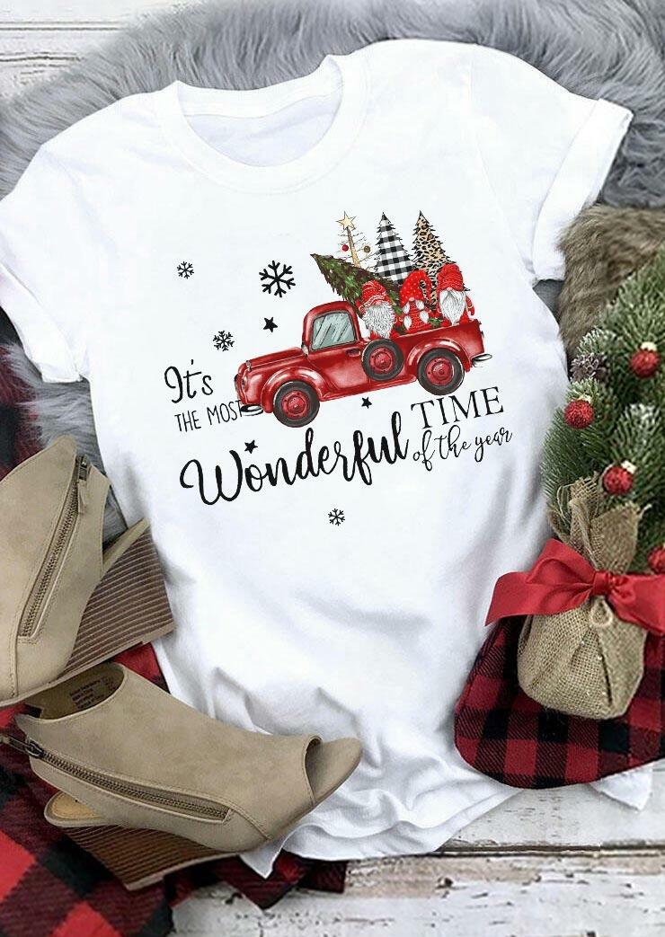 T-shirts Tees Christmas Gnomies Truck Plaid Wonderful Time T-Shirt Tee in White. Size
T-shirts Tees Christmas Gnomies Truck Plaid Wonderful Time T-Shirt Tee in White. Size