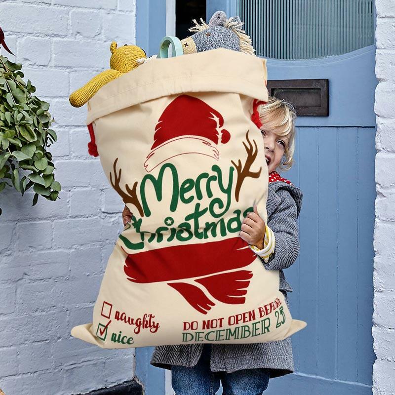 Christmas Decoration Christmas Hat Reindeer Drawstring Canvas Santa Bag in Pattern1,Pattern2. Size
Christmas Decoration Christmas Hat Reindeer Drawstring Canvas Santa Bag in Pattern1,Pattern2. Size