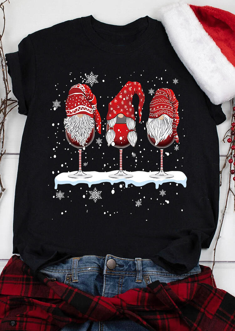 T-shirts Tees Christmas Gnomies Snowflake Wine Glass T-Shirt Tee in Black. Size
T-shirts Tees Christmas Gnomies Snowflake Wine Glass T-Shirt Tee in Black. Size