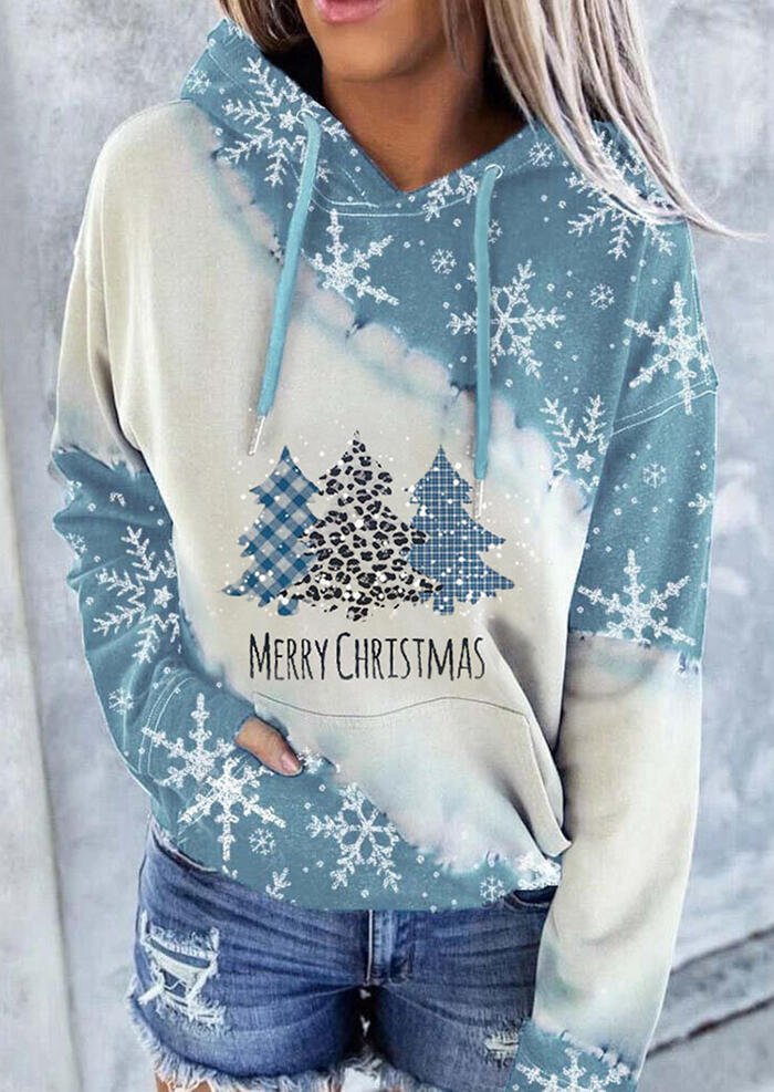 Hoodies Merry Christmas Tree Leopard Plaid Kangaroo Pocket Drawstring Hoodie in Blue. Size
Hoodies Merry Christmas Tree Leopard Plaid Kangaroo Pocket Drawstring Hoodie in Blue. Size
