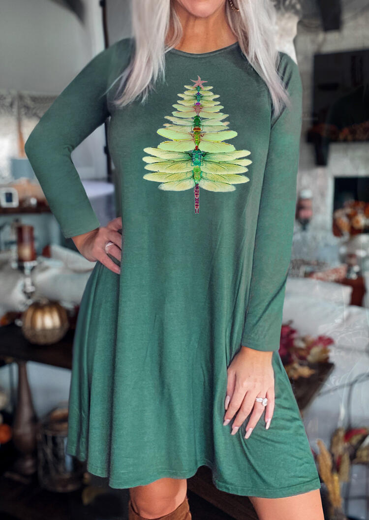 Mini Dresses Christmas Tree Dragonfly O-Neck Mini Dress in Green. Size: S,M,,XL
Mini Dresses Christmas Tree Dragonfly O-Neck Mini Dress in Green. Size: S,M,,XL