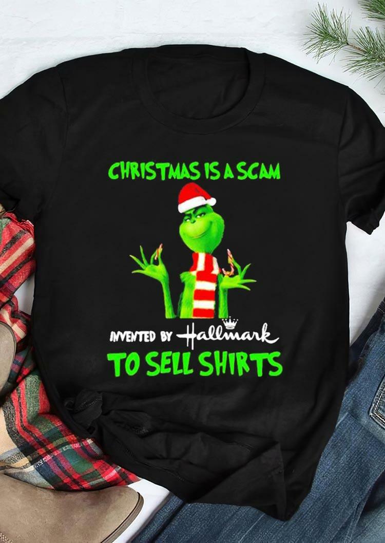 Tees T-shirts Grinch Christmas Is a Scam O-Neck T-Shirt Tee in Black. Size: S,M,,XL
Tees T-shirts Grinch Christmas Is a Scam O-Neck T-Shirt Tee in Black. Size: S,M,,XL