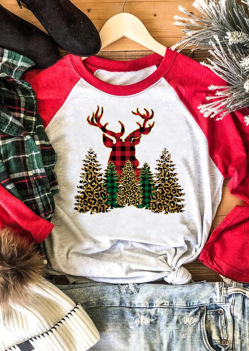 T-shirts Tees Christmas Trees Reindeer Plaid Leopard T-Shirt Tee in Red. Size: ,M
T-shirts Tees Christmas Trees Reindeer Plaid Leopard T-Shirt Tee in Red. Size: ,M