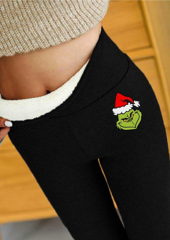 Leggings Winter Thickened Warm Grinch Fleece High Waist Leggings in Black. Size: ,L,XL
Leggings Winter Thickened Warm Grinch Fleece High Waist Leggings in Black. Size: ,L,XL