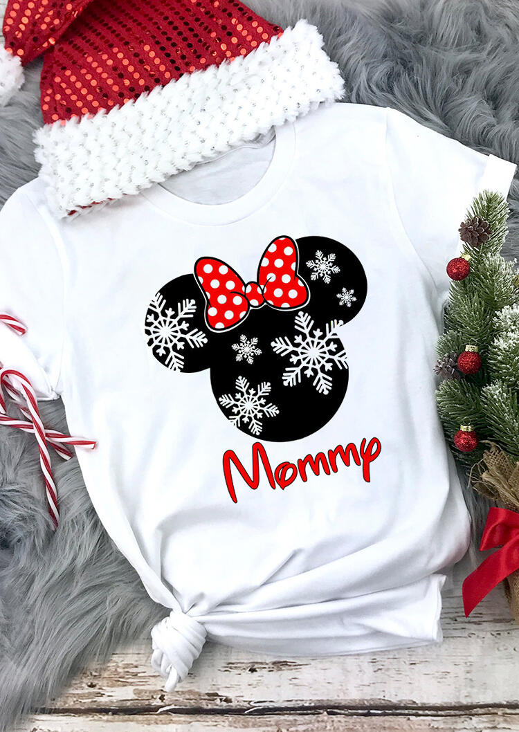 Tees T-shirts Christmas Mommy Snowflake Cartoon T-Shirt Tee in White. Size: S,M,,XL
Tees T-shirts Christmas Mommy Snowflake Cartoon T-Shirt Tee in White. Size: S,M,,XL