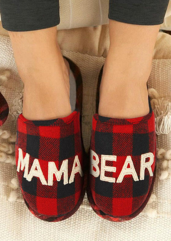 Slippers Mama Bear Buffalo Plaid Warm Plush Indoor Slippers in Red. Size: ,38,39,40,41
Slippers Mama Bear Buffalo Plaid Warm Plush Indoor Slippers in Red. Size: ,38,39,40,41