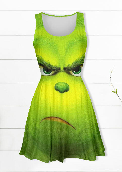 Mini Dresses Christmas Grinch O-Neck Sleeveless Mini Dress in Green. Size: S,M,,XL
Mini Dresses Christmas Grinch O-Neck Sleeveless Mini Dress in Green. Size: S,M,,XL