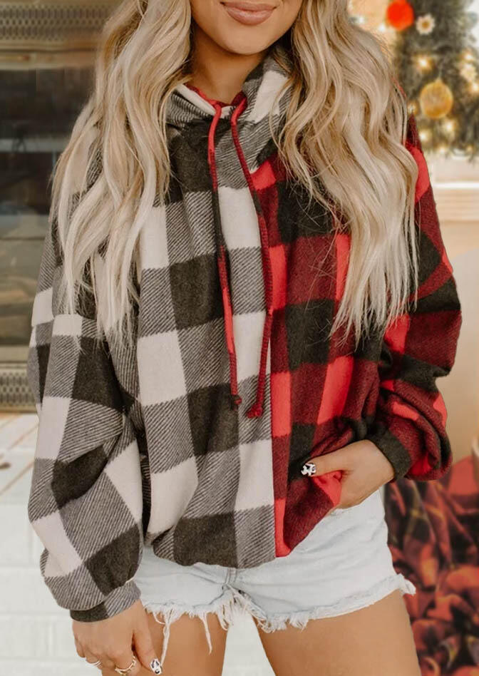 Hoodies Buffalo Plaid Drawstring Long Sleeve Pullover Hoodie in Plaid. Size: S,M,,XL
Hoodies Buffalo Plaid Drawstring Long Sleeve Pullover Hoodie in Plaid. Size: S,M,,XL