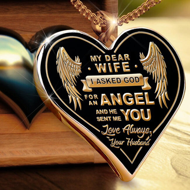 Necklaces Valentine My Dear Wife Angle Wing Heart Pendant Necklace in Rose Gold. Size
Necklaces Valentine My Dear Wife Angle Wing Heart Pendant Necklace in Rose Gold. Size