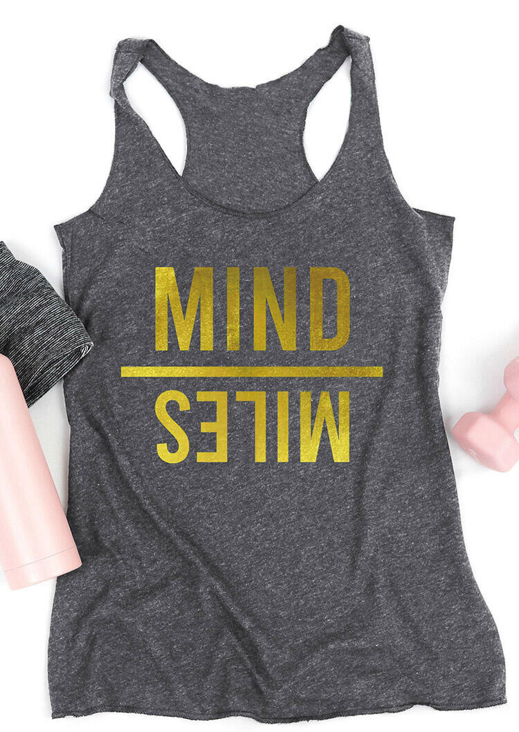 Tank Tops Mind Miles Running Workout Racerback Tank Top in Dark Grey. Size: M,L
Tank Tops Mind Miles Running Workout Racerback Tank Top in Dark Grey. Size: M,L