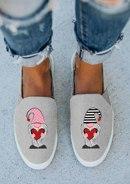 Sneakers Valentine Gnomies Holding Hearts Slip On Flat Sneakers in Gray. Size: ,38,39,40,41
Sneakers Valentine Gnomies Holding Hearts Slip On Flat Sneakers in Gray. Size: ,38,39,40,41