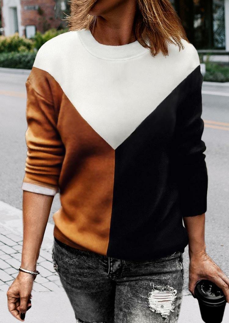 Sweatshirts Color Block Long Sleeve O-Neck Pullover Sweatshirt in Multicolor. Size: ,L
Sweatshirts Color Block Long Sleeve O-Neck Pullover Sweatshirt in Multicolor. Size: ,L