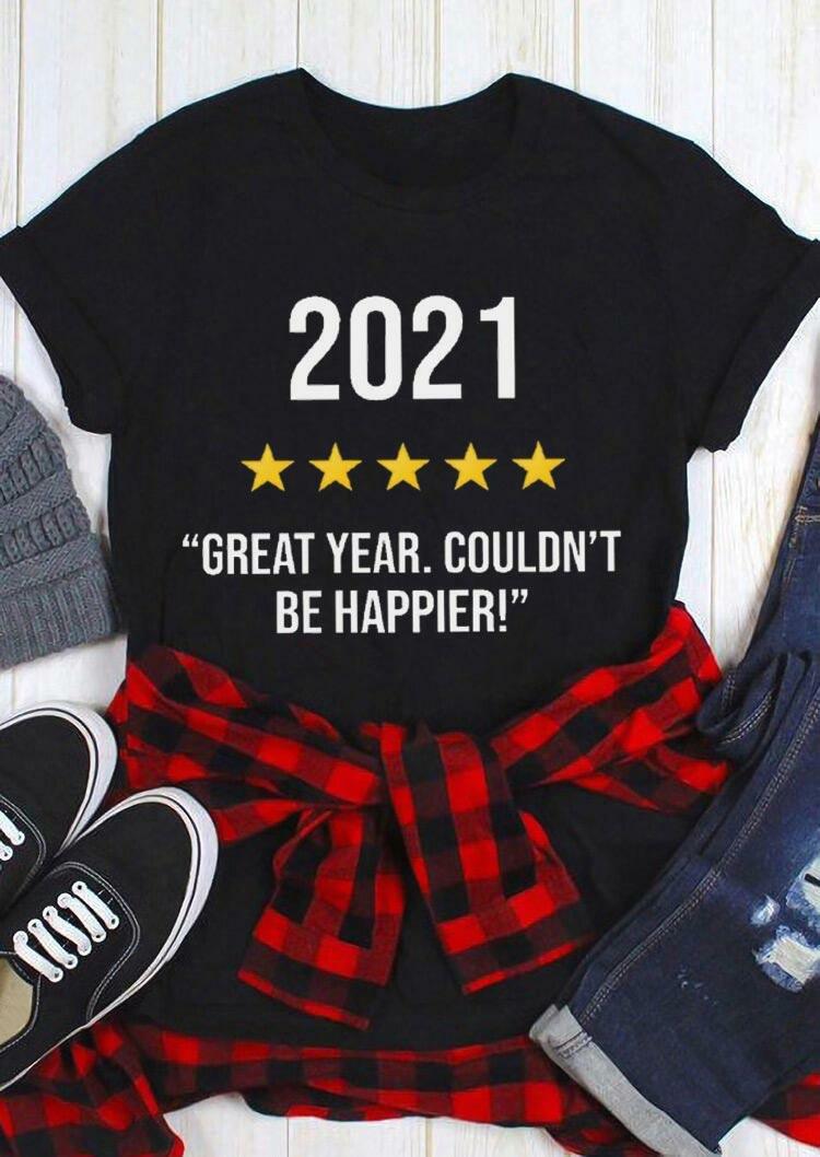 Tees T-shirts 2021 Great Year Couldn't Be Happier T-Shirt Tee in Black. Size: S,M,,XL
Tees T-shirts 2021 Great Year Couldn't Be Happier T-Shirt Tee in Black. Size: S,M,,XL