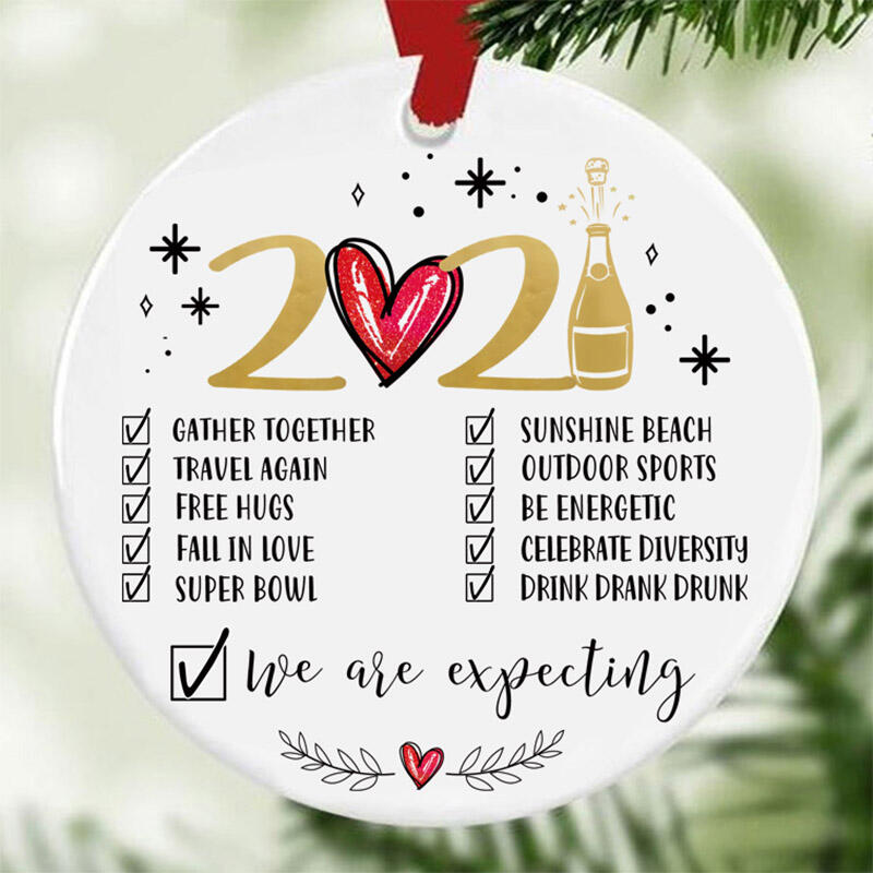 Christmas Decoration 2021 We Are Expecting Christmas Tree Hanging Ornament in Multicolor. Size
Christmas Decoration 2021 We Are Expecting Christmas Tree Hanging Ornament in Multicolor. Size