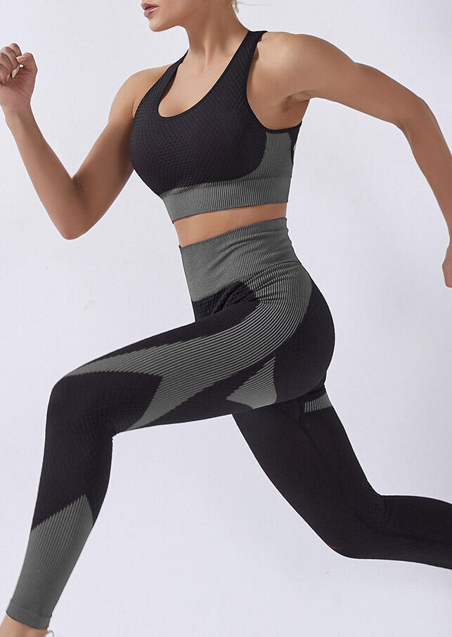 Activewear Striped Quick-Drying Yoga Fitness Running Workout Activewear Set in Black. Size
Activewear Striped Quick-Drying Yoga Fitness Running Workout Activewear Set in Black. Size
