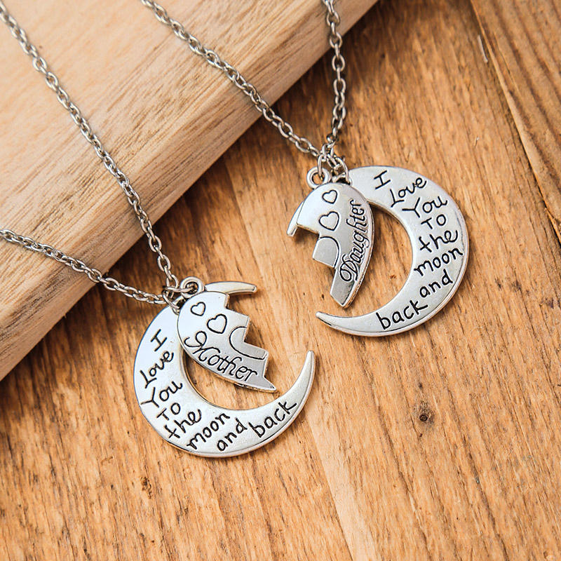 Necklaces 2Pcs I Love You To The Moon And Back Mother Daughter Necklace in Silver. Size
Necklaces 2Pcs I Love You To The Moon And Back Mother Daughter Necklace in Silver. Size