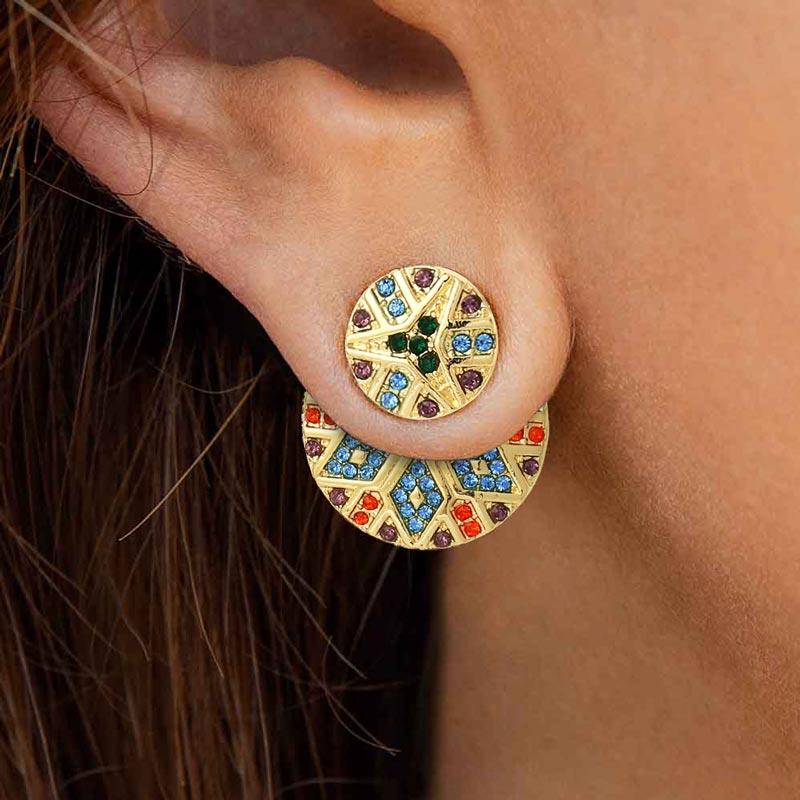 Earrings Bohemian Rhinestone Geometric Asymmetric Stud Earrings in Multicolor. Size
Earrings Bohemian Rhinestone Geometric Asymmetric Stud Earrings in Multicolor. Size