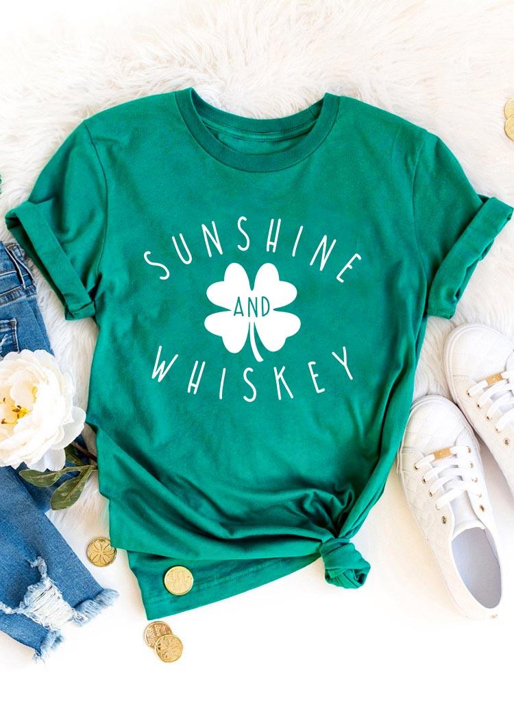 T-shirts Tees St. Patrick' Day Lucky Shamrock Sunshine And Whiskey T-Shirt Tee in Green. Size: ,XL
T-shirts Tees St. Patrick' Day Lucky Shamrock Sunshine And Whiskey T-Shirt Tee in Green. Size: ,XL