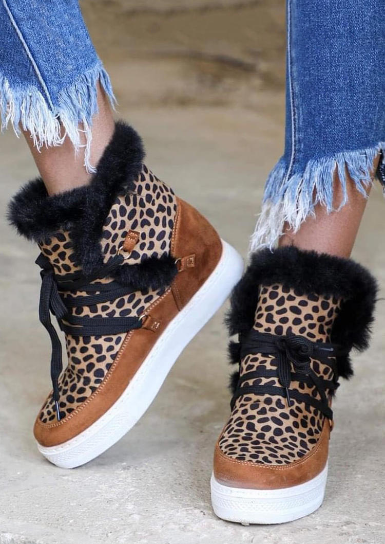 Sneakers Leopard Lace Up Round Toe Platform Warm Plush Sneakers in Leopard. Size: ,39
Sneakers Leopard Lace Up Round Toe Platform Warm Plush Sneakers in Leopard. Size: ,39