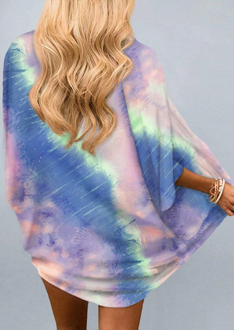 Cardigans Tie Dye Batwing Sleeve Open Front Cardigan in Multicolor. Size
Cardigans Tie Dye Batwing Sleeve Open Front Cardigan in Multicolor. Size