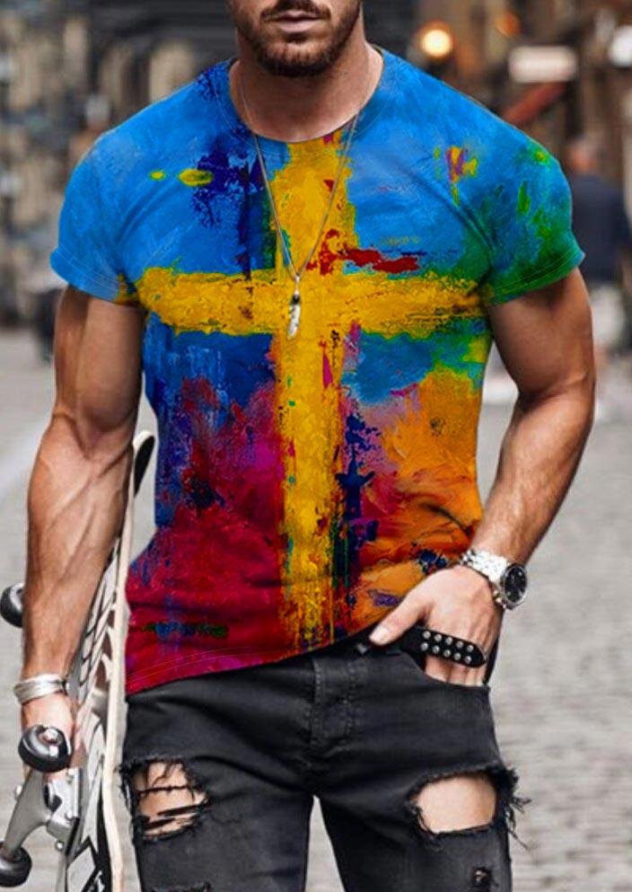 T-shirts Tees Men Tie Dye Cross O-Neck T-Shirt Tee in Multicolor. Size
T-shirts Tees Men Tie Dye Cross O-Neck T-Shirt Tee in Multicolor. Size