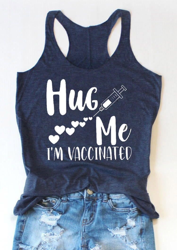 Tank Tops Hug Me I'm Vaccinated Heart Racerback Tank Top in Navy Blue. Size: ,M
Tank Tops Hug Me I'm Vaccinated Heart Racerback Tank Top in Navy Blue. Size: ,M