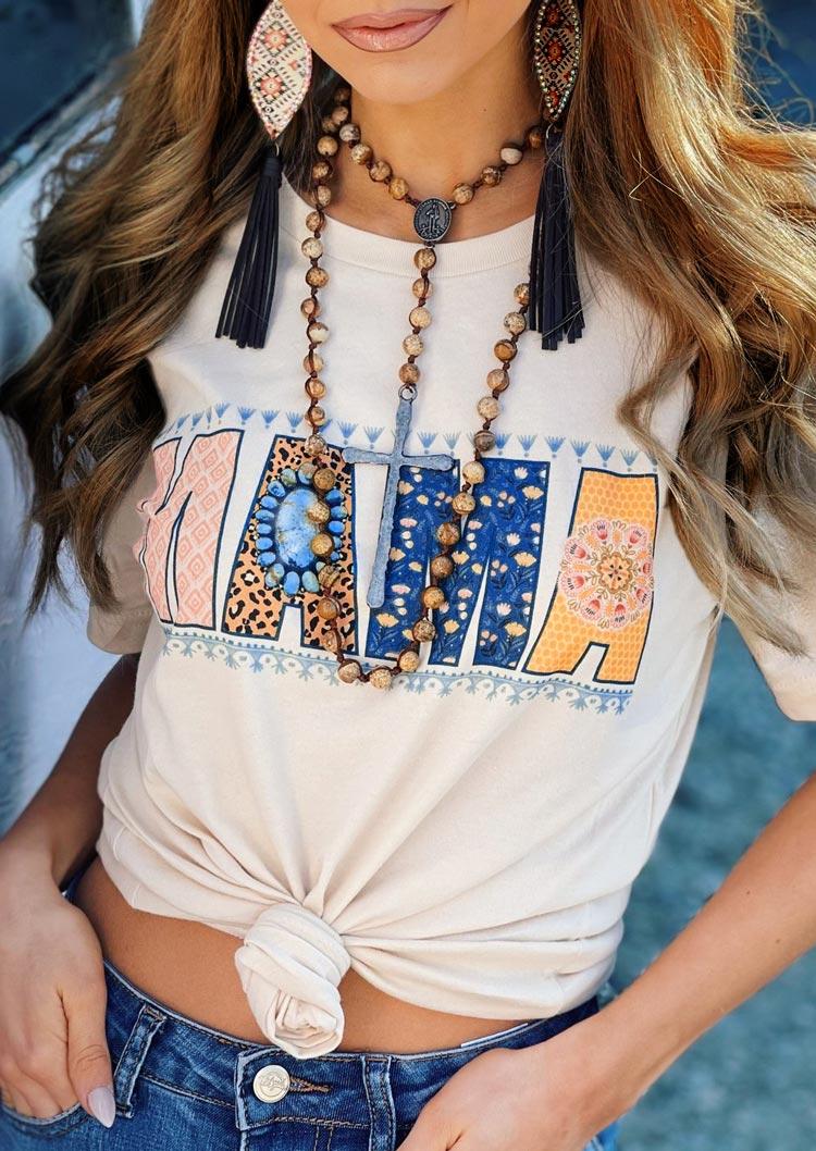 T-shirts Tees Leopard Turquoise Mama O-Neck T-Shirt Tee in White. Size: ,M,L,XL
T-shirts Tees Leopard Turquoise Mama O-Neck T-Shirt Tee in White. Size: ,M,L,XL