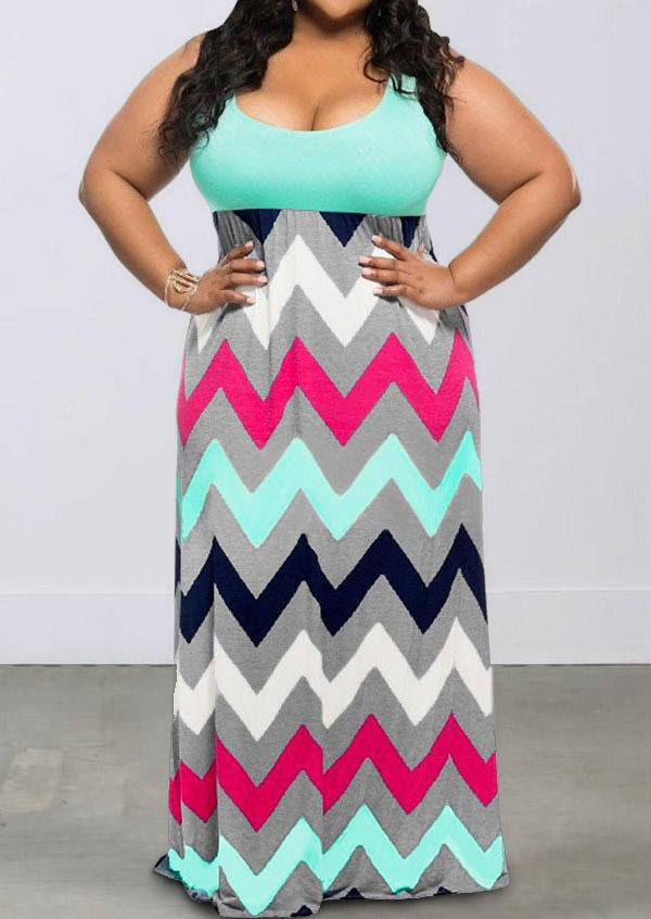 Plus Size Dresses Plus Size Zigzag Printed Sleeveless Maxi Dress in Multicolor. Size: ,XL,2XL,3XL,4XL,5XL
Plus Size Dresses Plus Size Zigzag Printed Sleeveless Maxi Dress in Multicolor. Size: ,XL,2XL,3XL,4XL,5XL