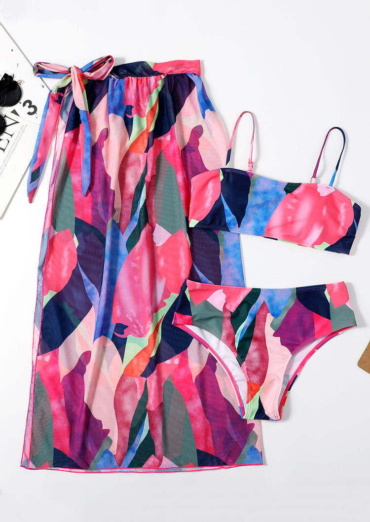 Bikini Sets 3Pcs Colorful Graphic Bikini Set with Long Skirt in Multicolor. Size
Bikini Sets 3Pcs Colorful Graphic Bikini Set with Long Skirt in Multicolor. Size