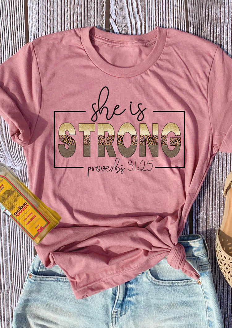 T-shirts Tees Leopard She Is Strong O-Neck T-Shirt Tee in Cameo Brown. Size: ,M
T-shirts Tees Leopard She Is Strong O-Neck T-Shirt Tee in Cameo Brown. Size: ,M