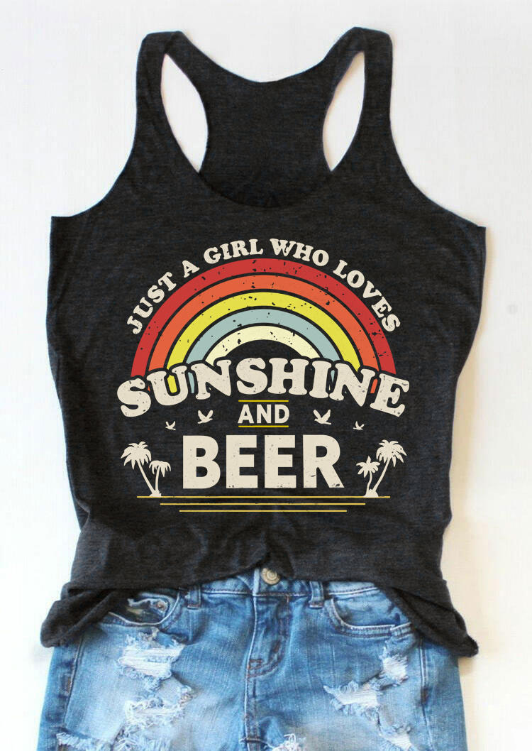 Tank Tops Just A Girl Who Loves Sunshine And Beer Rainbow Racerback Tank Top in Dark Grey. Size
Tank Tops Just A Girl Who Loves Sunshine And Beer Rainbow Racerback Tank Top in Dark Grey. Size