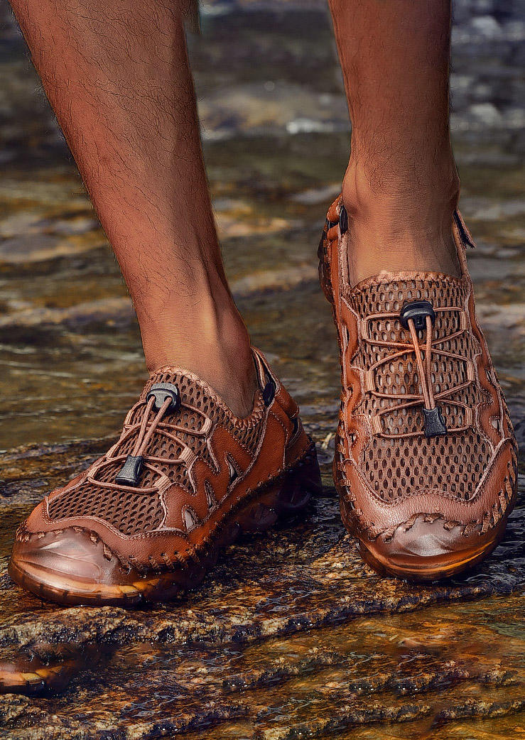 Shoes Men Breathable Mesh Hollow Out Round Toe Flat Leather Sandals in Brown. Size: ,41,42,43,45,44
Shoes Men Breathable Mesh Hollow Out Round Toe Flat Leather Sandals in Brown. Size: ,41,42,43,45,44