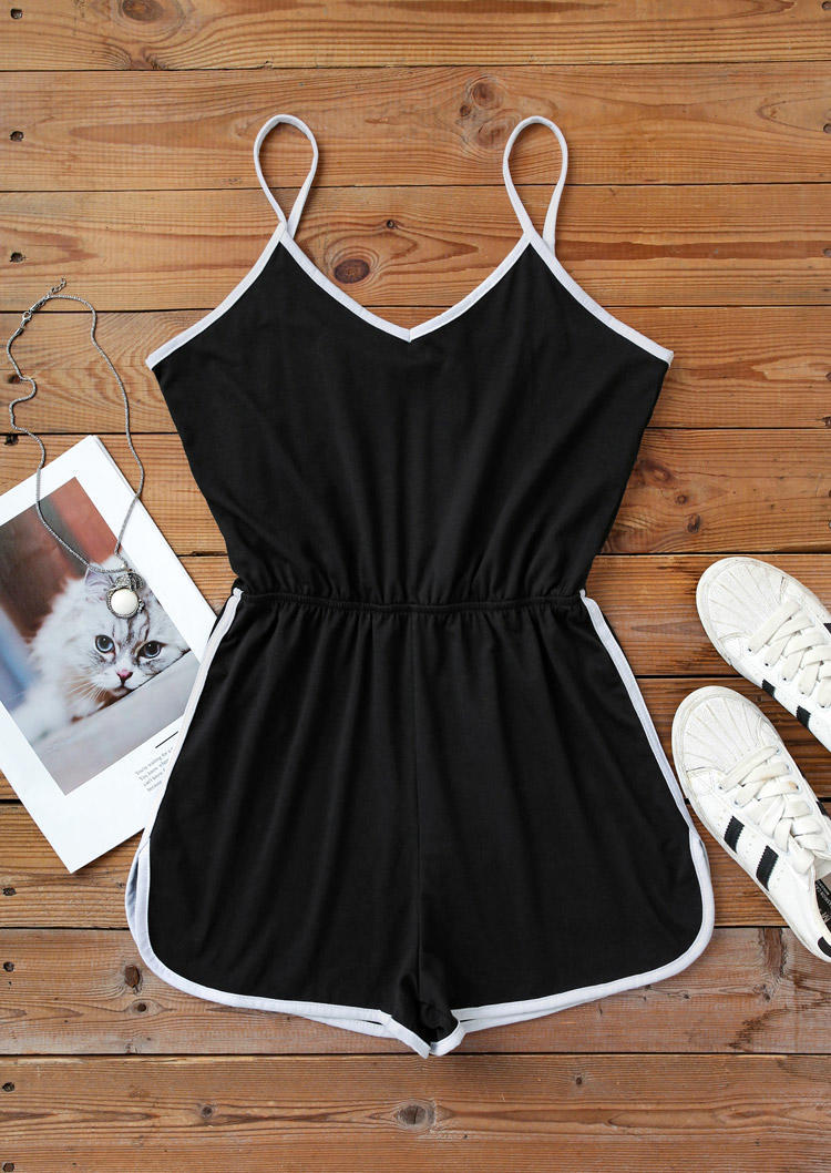 Jumpsuits & Rompers High Waist Backless Spaghetti Strap Romper in Black. Size: ,L,XL
Jumpsuits & Rompers High Waist Backless Spaghetti Strap Romper in Black. Size: ,L,XL