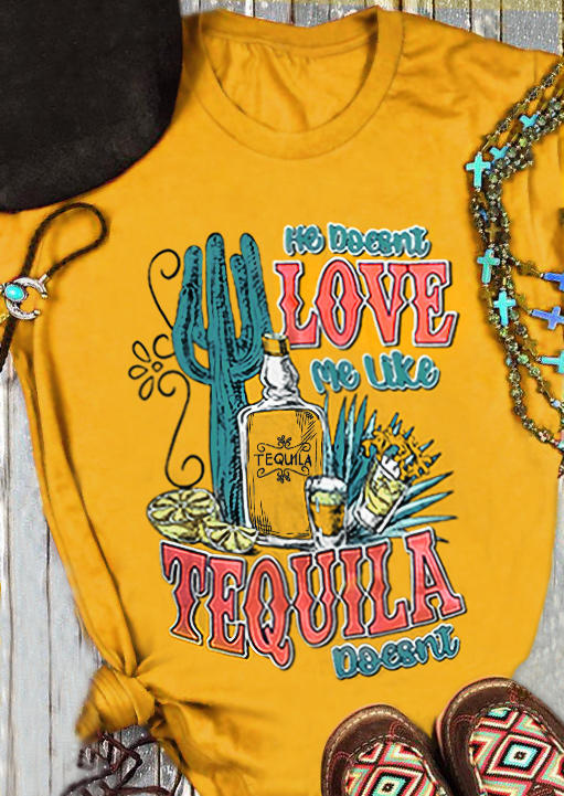 T-shirts Tees He Doesn't Love Me Like Tequila Does Cactus T-Shirt Tee in Yellow. Size: ,L
T-shirts Tees He Doesn't Love Me Like Tequila Does Cactus T-Shirt Tee in Yellow. Size: ,L