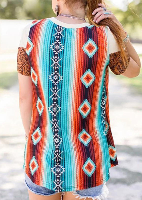 Blouses Aztec Geometric Striped Buckstitch Casual Blouse in Multicolor. Size
Blouses Aztec Geometric Striped Buckstitch Casual Blouse in Multicolor. Size