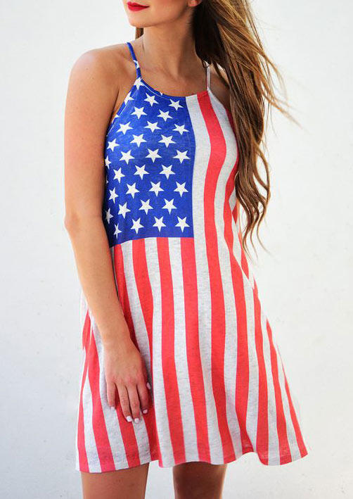 Mini Dresses American Flag Star Striped Spaghetti Strap Mini Dress in Multicolor. Size
Mini Dresses American Flag Star Striped Spaghetti Strap Mini Dress in Multicolor. Size