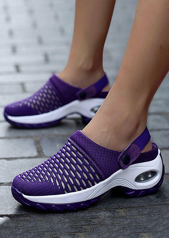 Sandals Mesh Air Cushion Platform Breathable Clogs Sandals in Purple. Size: ,40
Sandals Mesh Air Cushion Platform Breathable Clogs Sandals in Purple. Size: ,40