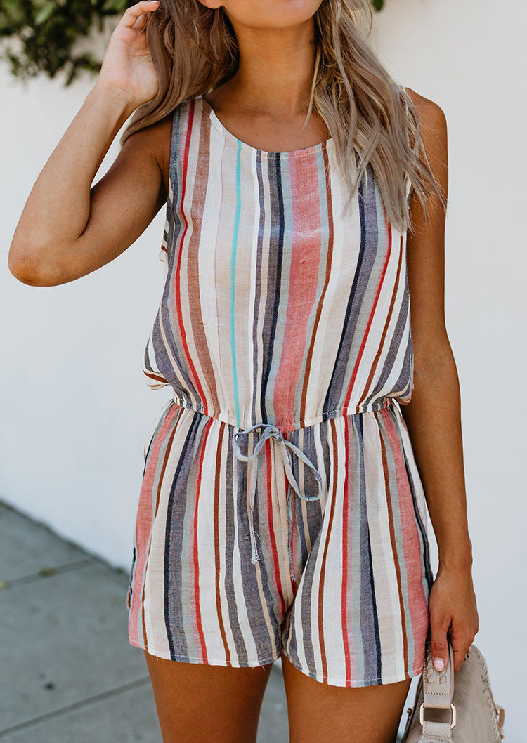 Jumpsuits & Rompers Colorful Striped O-Neck Sleeveless Romper in Multicolor. Size: ,M
Jumpsuits & Rompers Colorful Striped O-Neck Sleeveless Romper in Multicolor. Size: ,M