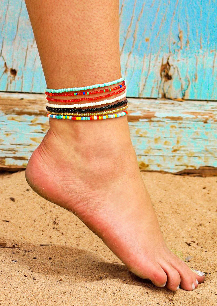 Body Jewelry 7Pcs Bohemian Colorful Beading Anklet Set in Multicolor. Size
Body Jewelry 7Pcs Bohemian Colorful Beading Anklet Set in Multicolor. Size