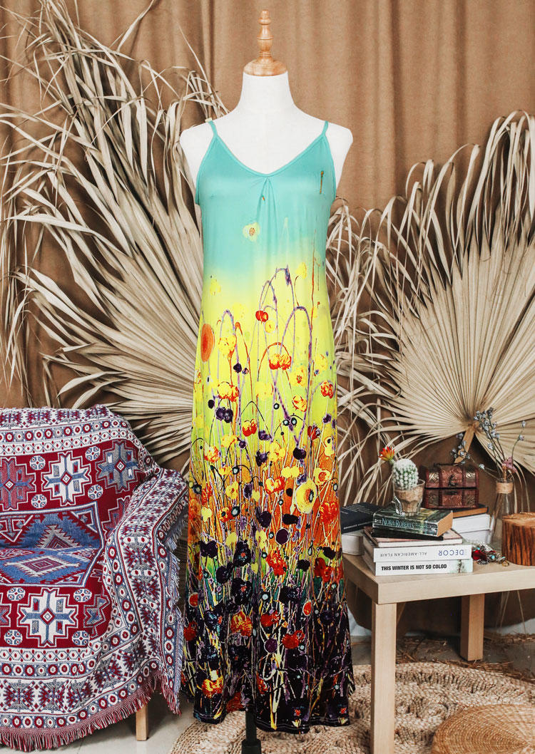 Maxi Dresses Floral Oil Painting Gradient Adjustable Strap Maxi Dress in Multicolor. Size
Maxi Dresses Floral Oil Painting Gradient Adjustable Strap Maxi Dress in Multicolor. Size