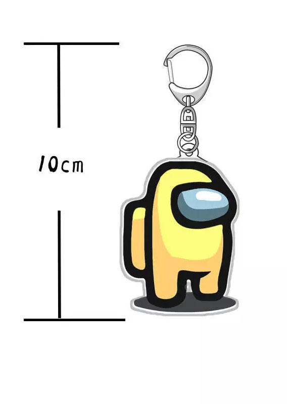 Keychains Cute Cartoon Among Us Game Acrylic Pendant Keychain in Yellow. Size
Keychains Cute Cartoon Among Us Game Acrylic Pendant Keychain in Yellow. Size