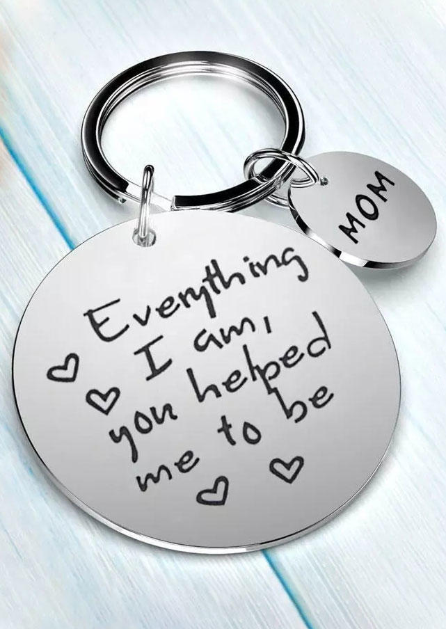 Keychains Mom Dad Everything I Am You Helped Me To Be Keychain in Pattern2. Size
Keychains Mom Dad Everything I Am You Helped Me To Be Keychain in Pattern2. Size