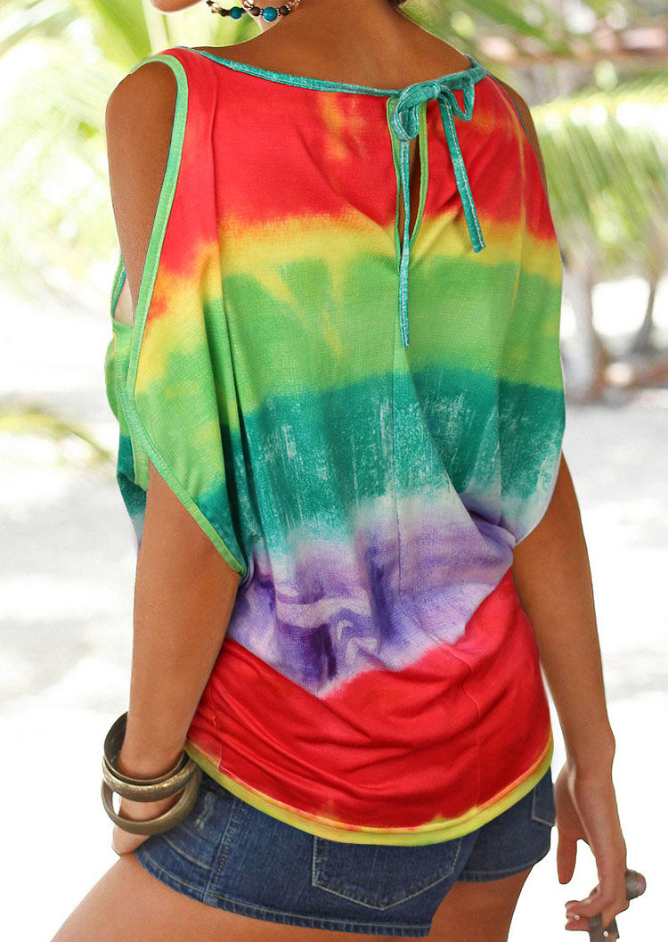 Blouses Gradient Colorful Cold Shoulder Hollow Out Blouse in Multicolor. Size
Blouses Gradient Colorful Cold Shoulder Hollow Out Blouse in Multicolor. Size