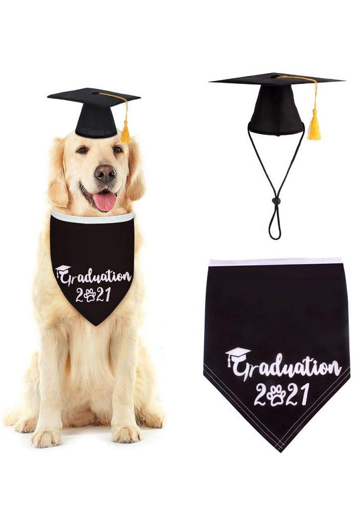 Pet Products 2Pcs Adjustable Pet Graduate Hat And Triangle Scarf Set in Black. Size
Pet Products 2Pcs Adjustable Pet Graduate Hat And Triangle Scarf Set in Black. Size